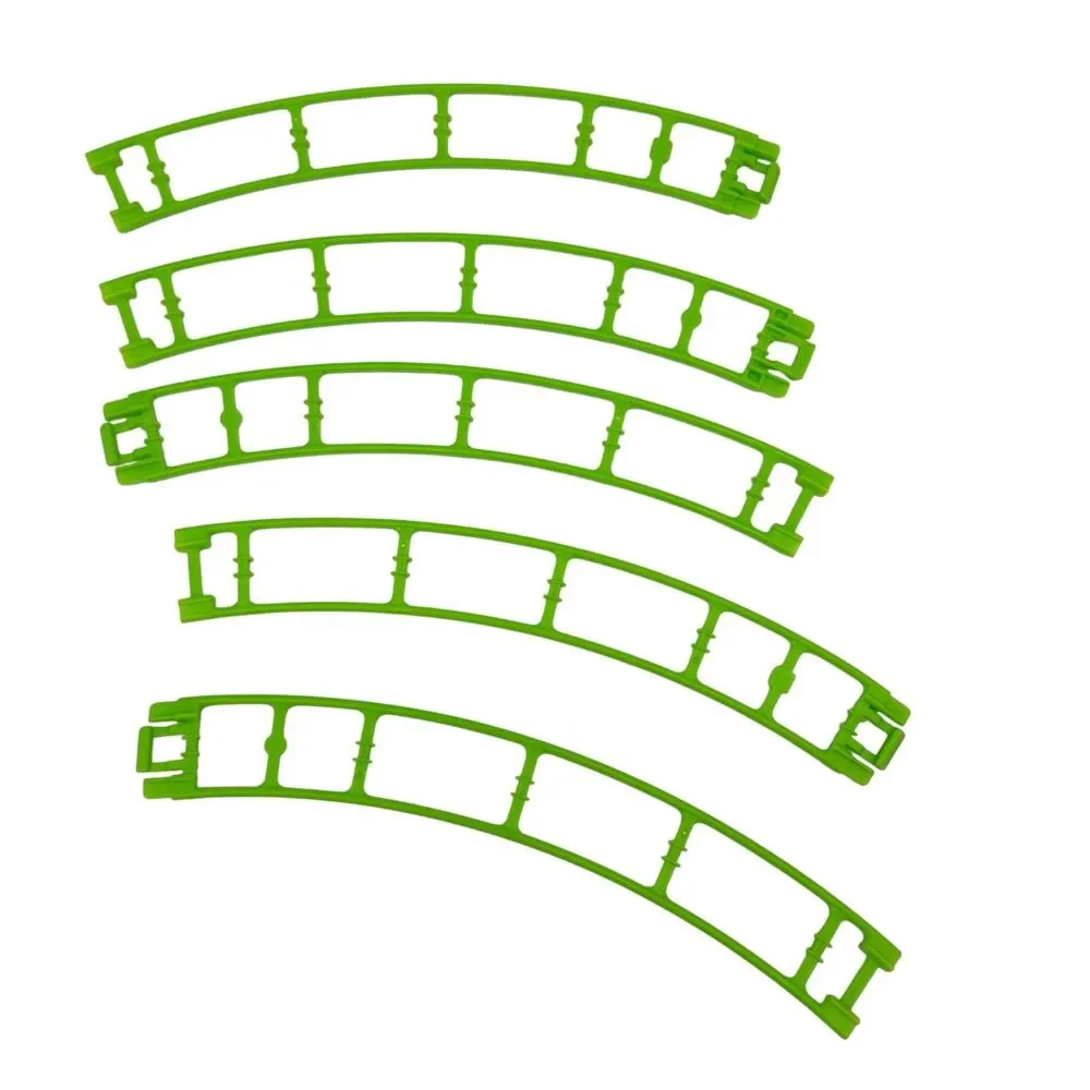 Title: Lot Of 15 Green KNEX Micro Roller Coaster Track Pieces Curved & Straight